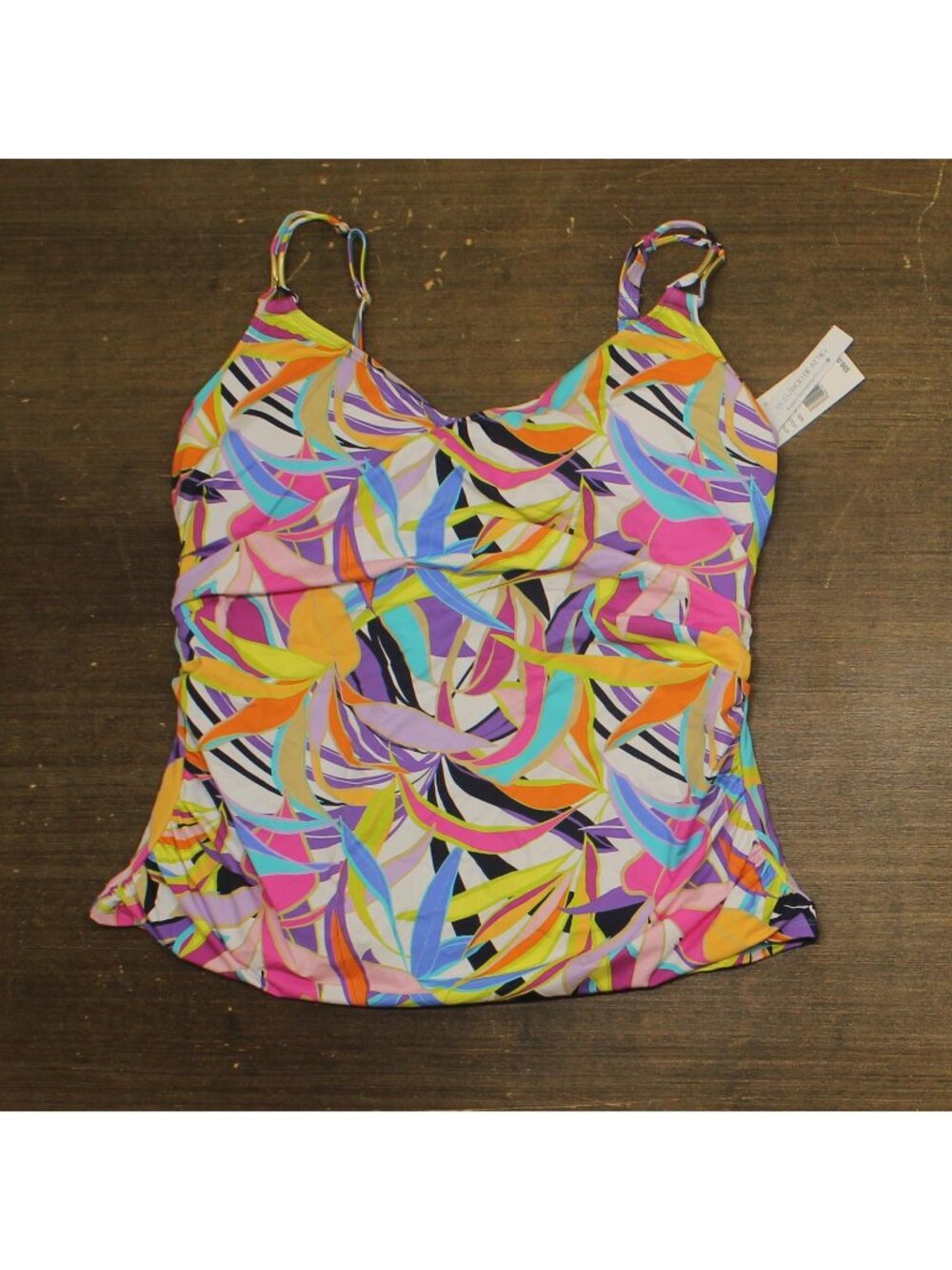 Bleu By Rod Beattie Scoop Neck Tankini Top Bleu Rod Beattie Blue Multi 18W
